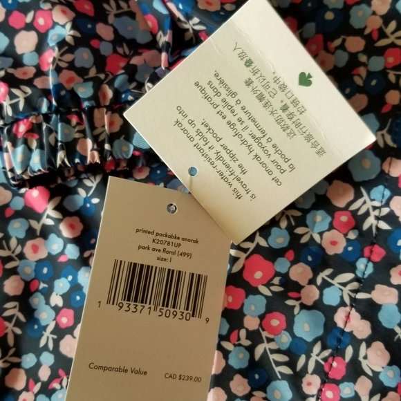 Kate Spade Packable Water-Resistant Jacket Anorak - Picture 9 of 13